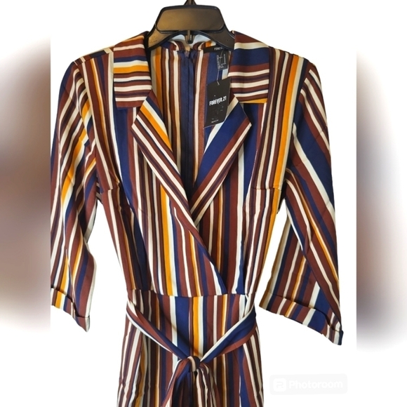 NWT Forever 21 Jumpsuit/Romper stripes Small - Picture 8 of 15